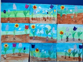 Frühlingsbilder der Klasse 1a