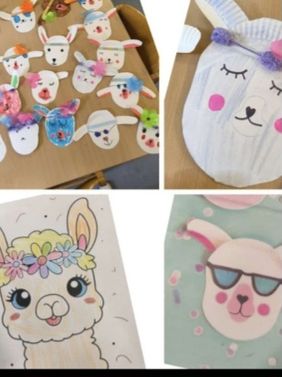 Bastelangebot Alpakas